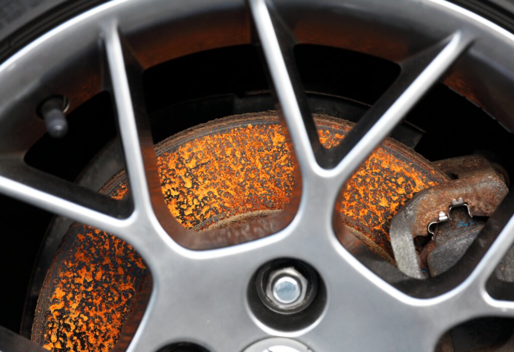 Verrostete Auto Bremse
